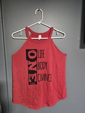 Women's Red Graphic Tank Top